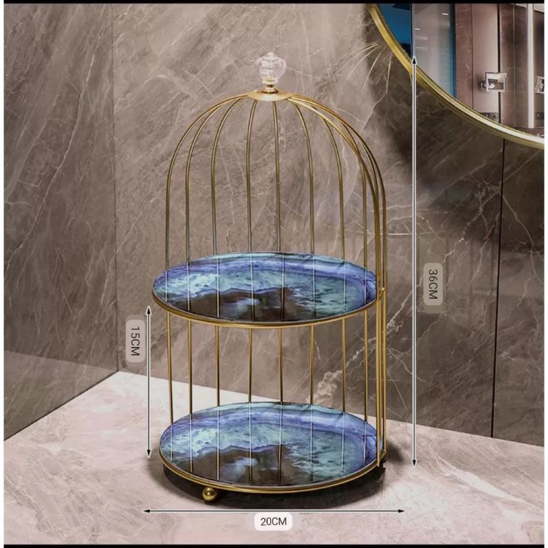cupcake tier rak susun marble gold