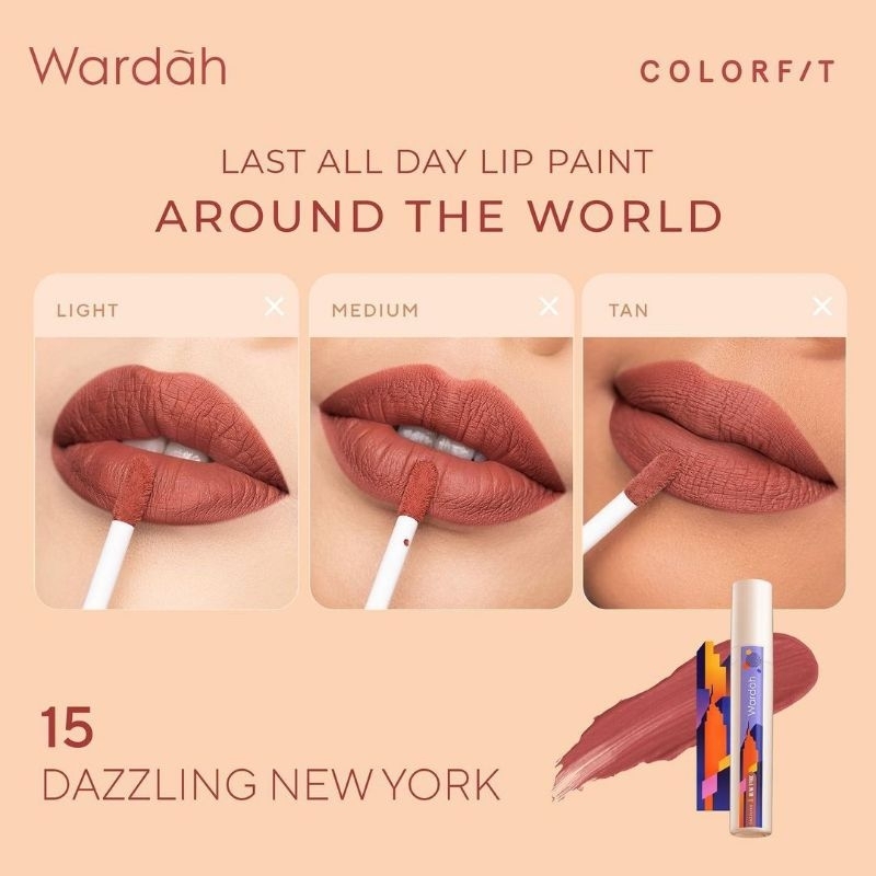 Wardah Colorfit Last All Day Lip Paint 4.2g (100% Original)