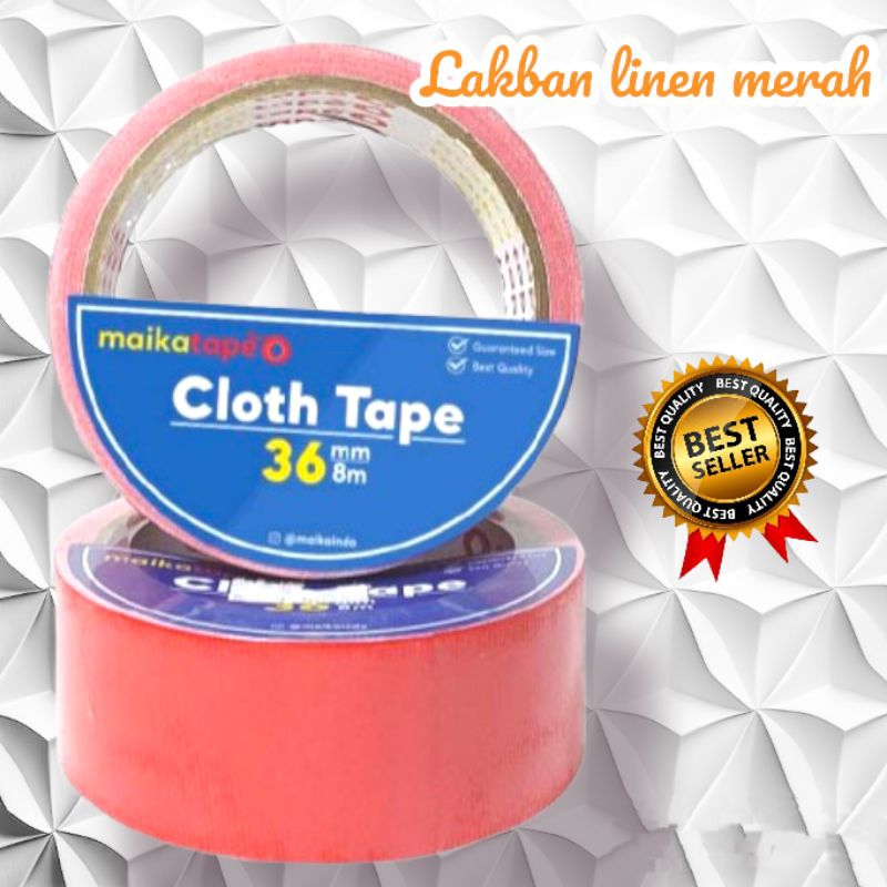 

LAKBAN LINEN MERAH UKURAN 36MMX8M
