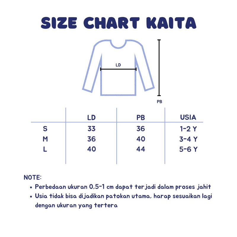 KAITA TEE | Kaos Oversize Anak Unisex Stripe 1 - 6 Tahun