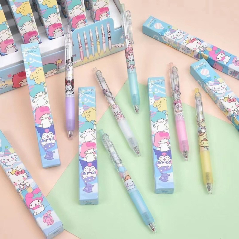 KENSHO Pen Cetek 0.5 mm Karakter Premium Aesthetic Colour / Cute Pulpen/ Bolpen / Melody/ Kuromi/ Cinnamoroll