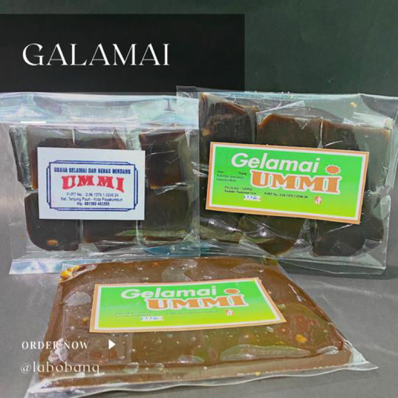 

GELAMAI/GALAMAI BERAS RENDANG/BAREH RANDANG (DODOL MINANG)