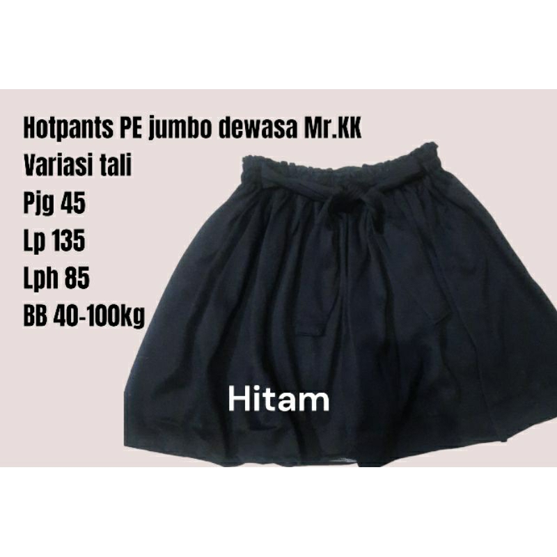 hotpants PE dewasa jumbo variasi tali BB 40-100 KG (paket 3 pcs 47k)