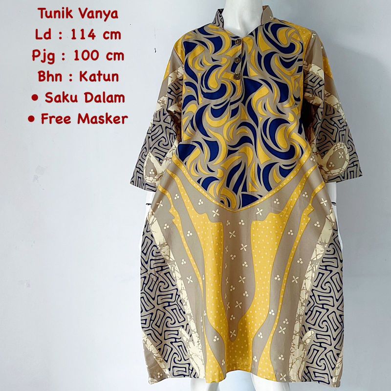 Tunik katun vanya batik solo tunik batik