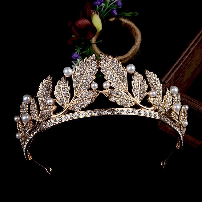 Mahkota Daun - Bridal Crown - Mahkota Pengantin Silver &amp; Gold