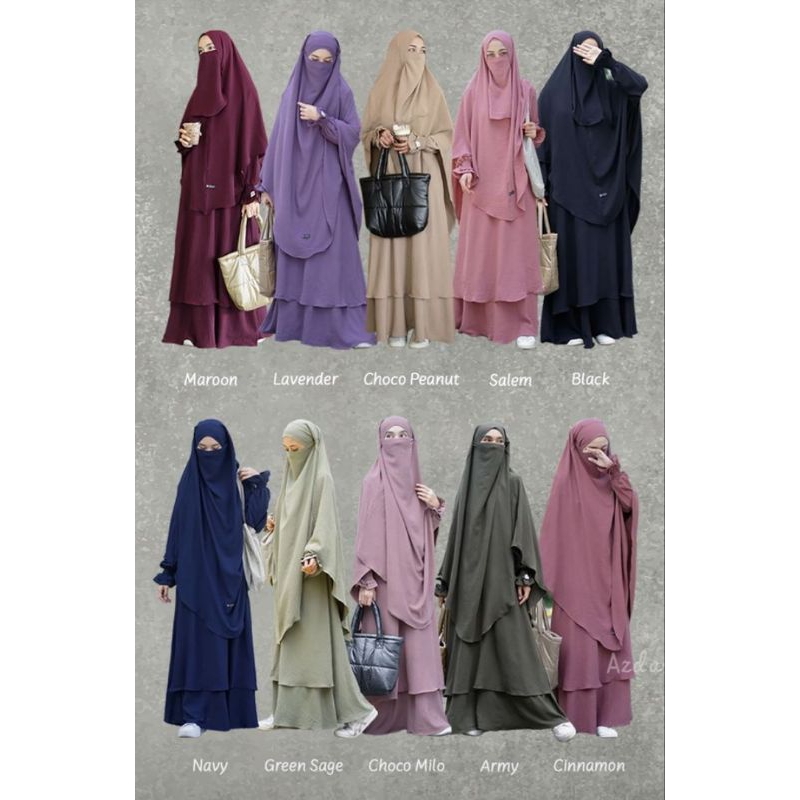 Namira Set Gamis Syari Crinkle Premium by Azda