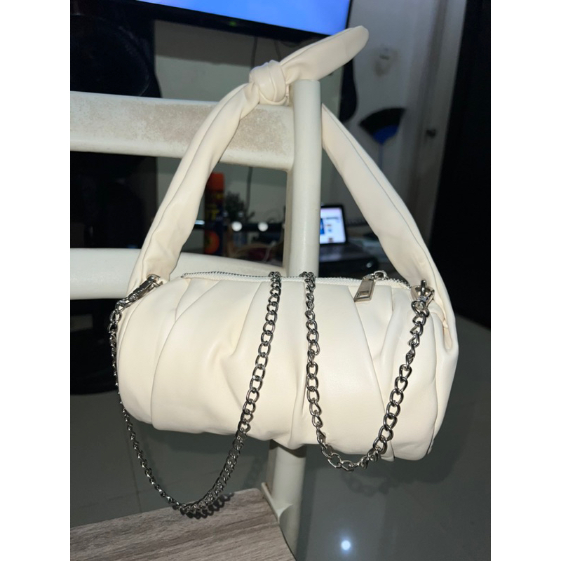 preloved ball tas ketek dan sling putih bersih no minus