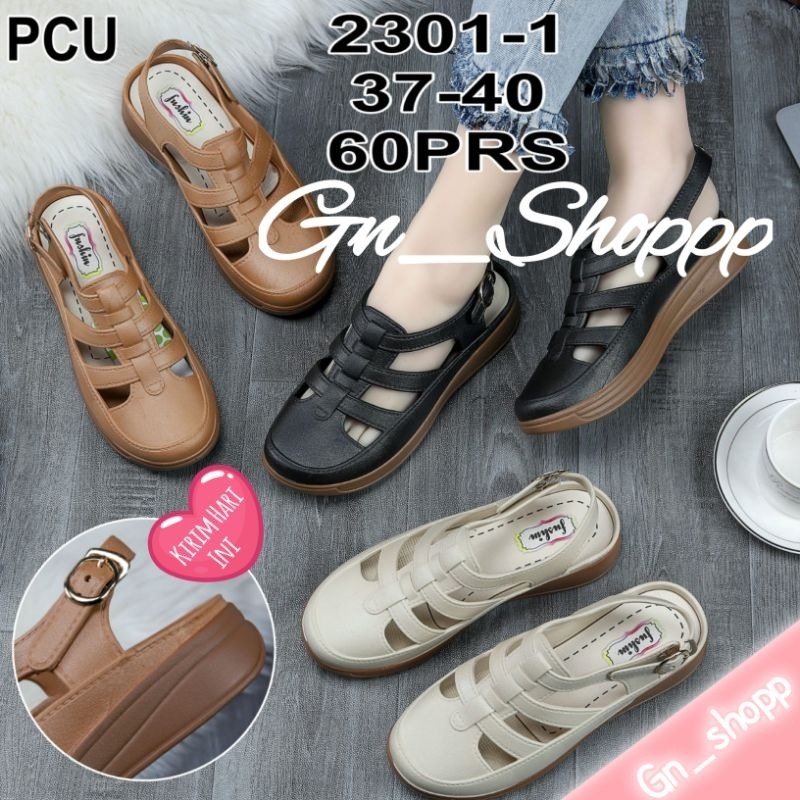 Sandal Sepatu Wanita Full Jelly Cunai Import FUSHIN 2301-1A