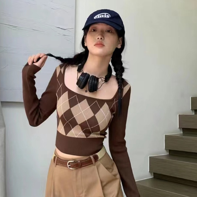 Sweater Wanita Korea Rajut Premium Lengan Panjang