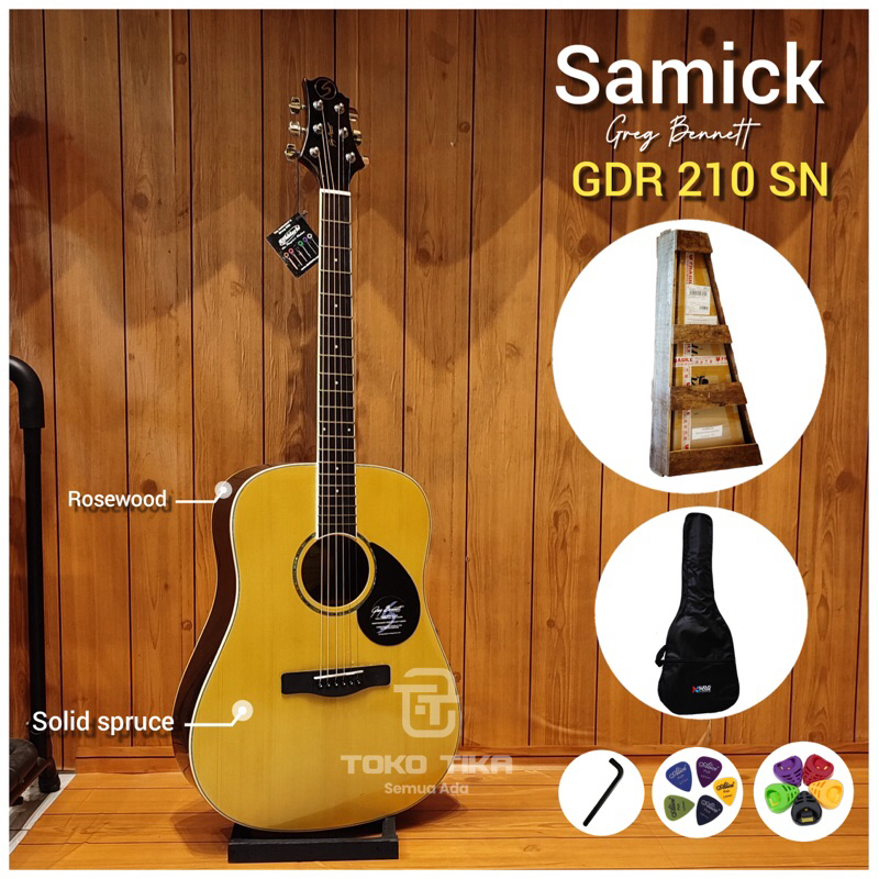 Gitar Akustik Samick Gregbennett Original GDR 210 SN Top Solid Spruce Back n Side Rosewood