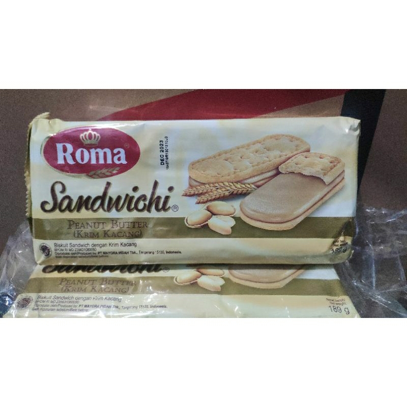 

ROMA SANDWICHI BISKUIT SANDWICH DENGAN KRIM COKELAT CHOCOLATE 189Gr