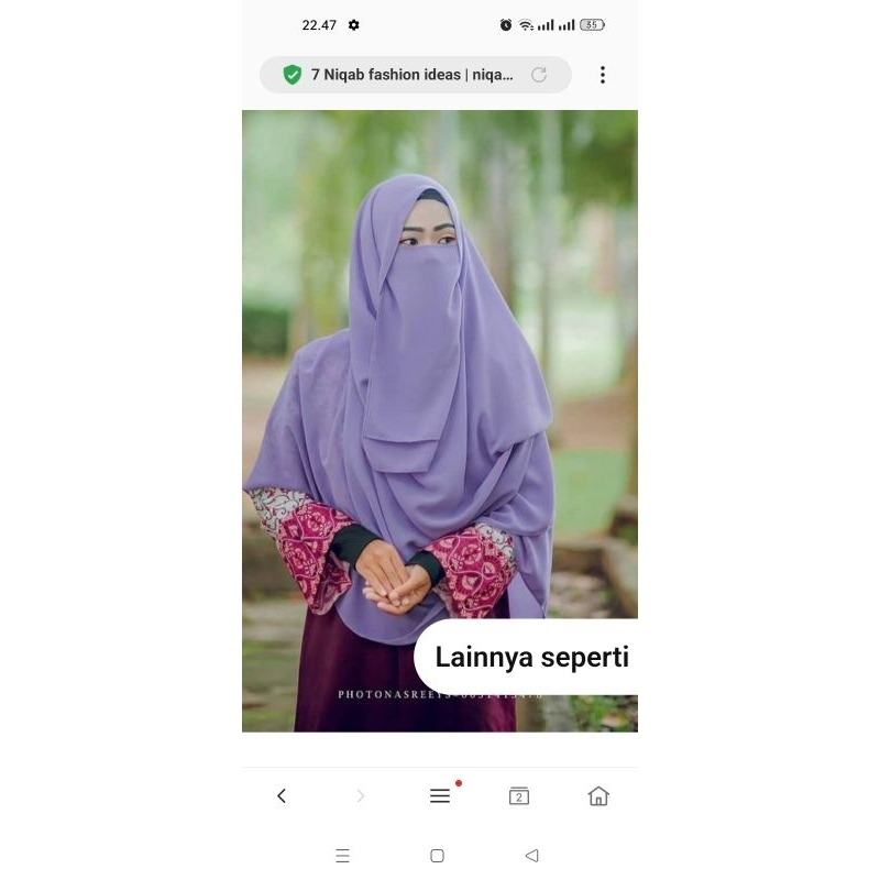 cadar 2 layer/niqob/aksesoris hijab/fashion muslim