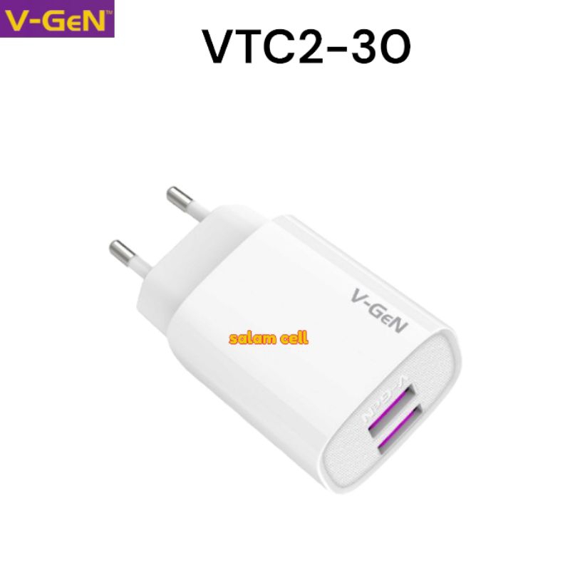 Charger V-Gen VCT2-30 2,4A Original Vgen Vct2 30 Garansi Resmi