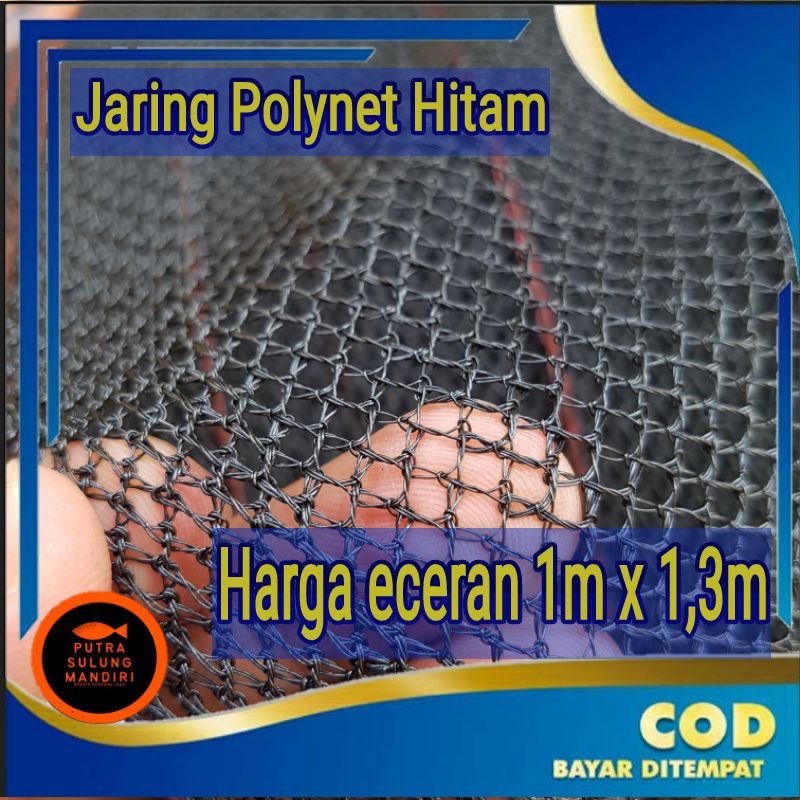 Jaring Kasa Waring hitam Polynet hitam eceran permeter