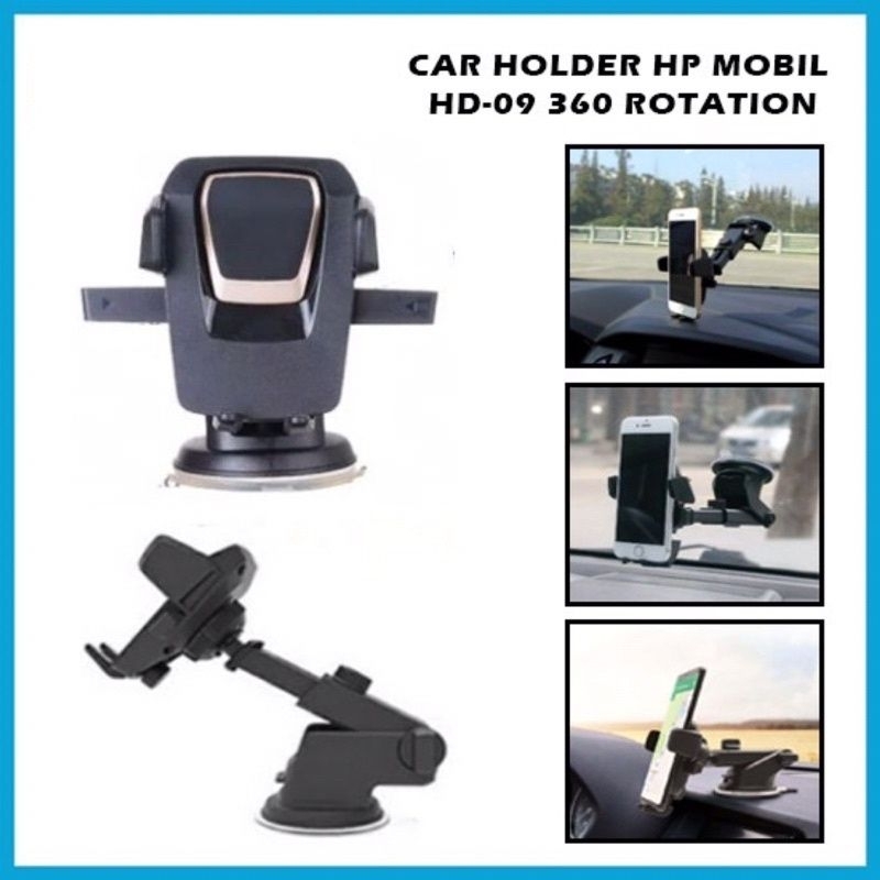 ISC Car Phone Holder Mobil HD-09 Dudukan HP Stand Handphone Alat Penyangga HP