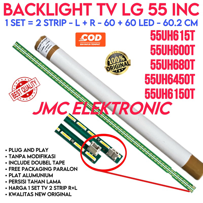 BACKLIGHT TV LED LG 55 INC 55UH615T 55UH600T 55UH645T 55UF680T 55UH615 55UH600 55UH645 55UF680 55UH LAMPU LED LG 55IN