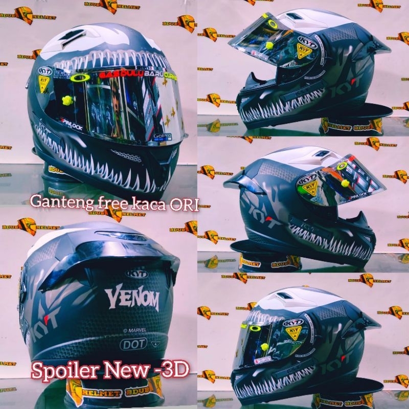 VISOR HELM KYT IRIDIUM GOLD | R10 - RC SEVEN - K2 RIDER  IRIDIUM BIRU GOLD SILVERDS VIKTORY + STIKER VISOR