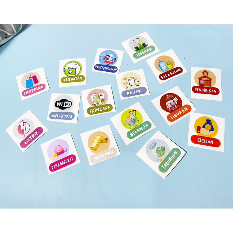 

Stiker Cutting Budgeting Keuangan Sticker Isi 16 Label Dompet Pintar