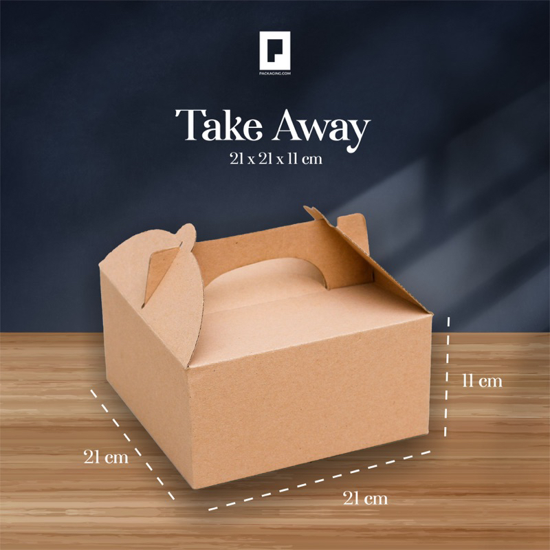 

Take Away 21x21x11/Handle Box /Takeaway Box 21/Box serbaguna21/Dus Kue/Box kue/cake box/Kotak kue kering/Kotak Souvenir/Kotak paket/K