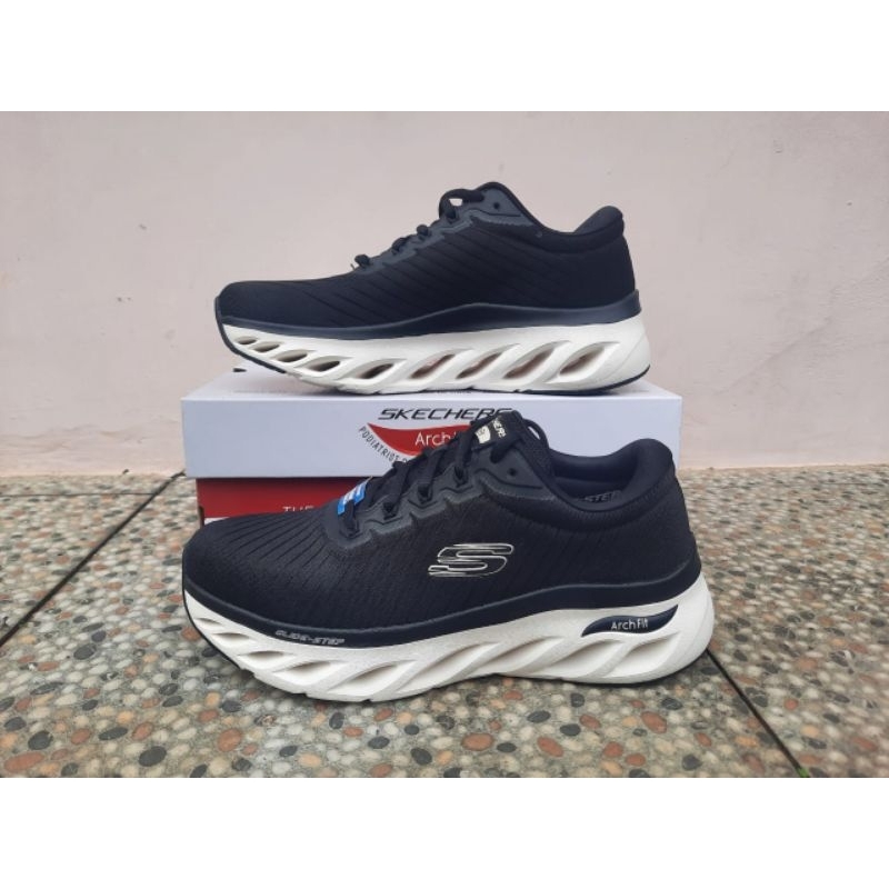 Sepatu Pria Skechers Arch Fit Glide Step Kronos 232318BKW dijamin Ori