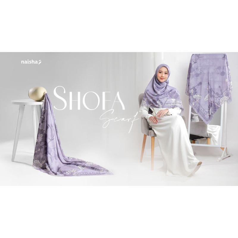 Naisha Hijab | Shofa Scraf | Hijab Segi Empat | Khimar Syari Premium | by Naisha Original
