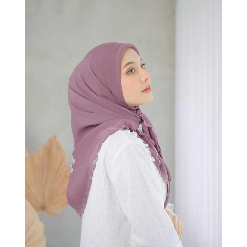 Koyu Hijab Beauty Lace Embroidery Dandelion