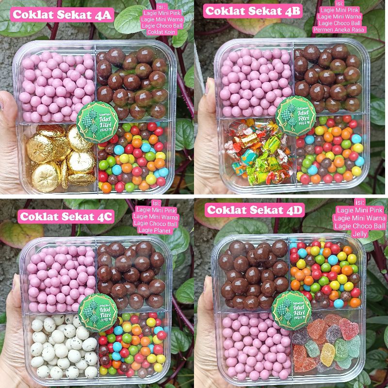 

Coklat toples sekat 4 / coklat lagie / coklat toples / parsel lebaran/ hampers Lebaran