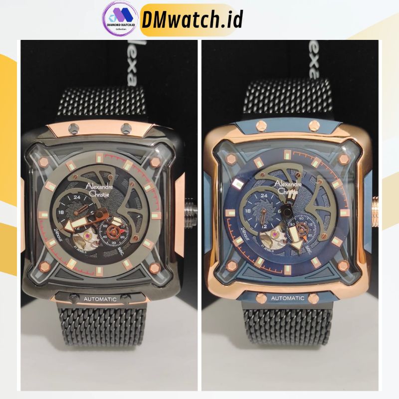 Jam Tanga Pria Alexandre Christie AC3039 AC 3039 Automatic Stainless Strap Original Garansi Resmi 1 