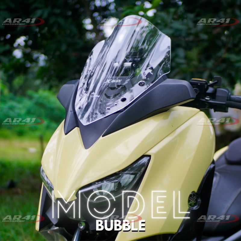 Windshield XMAX sporty bubble, Visor XMAX, Kaca depan Xmax bubble