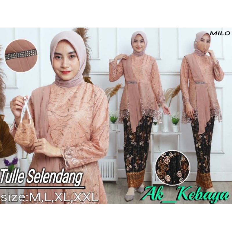 Atasan Kebaya Modern Kebaya Tulle Selendang