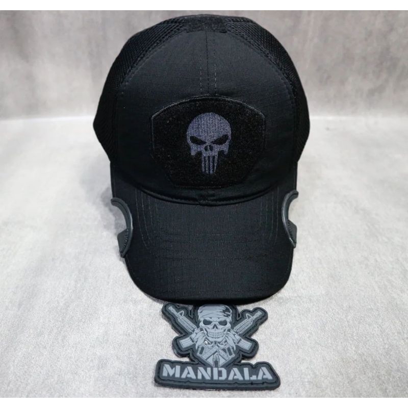 Topi Punisher Black Coak / Topi Punisher Hitam / Topi Tactical