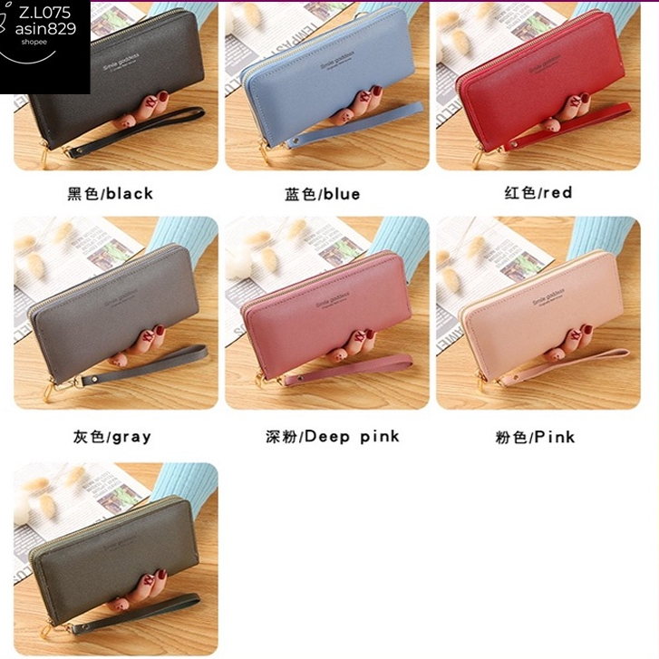 ASIN829 DOMPET PANJANG DOMPET WANITA IMPORT C079-59 Dompet panjang premium kartu ritsleting besar impor fashion Korea