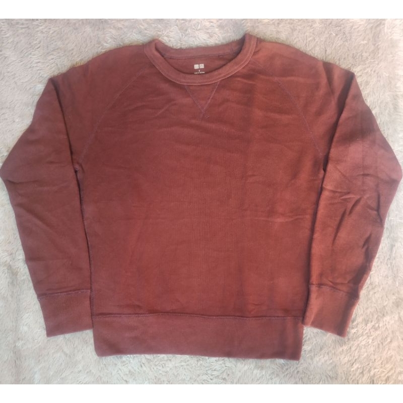 Crewneck Uniqlo Maroon