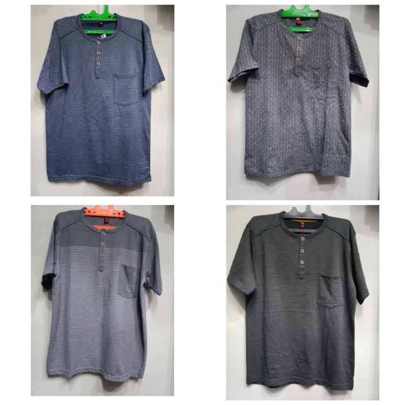 Kaos pria Kaos Polos Kancing / Kaos Polos Henley / Kaos pria Kaos Motif Kancing