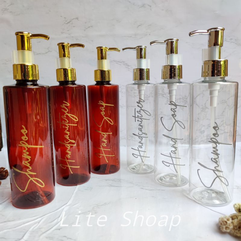 Botol Sabun cair Luxury Aesthetic 250ML PGC Amber dan Clear