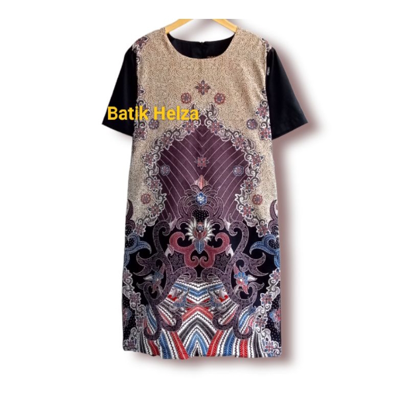 Tunik Dres Batik Wanita Kombinasi full Furing bahan katun