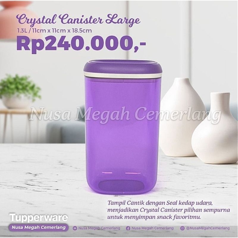 Toples Crystal Canister Ungu 1,3L