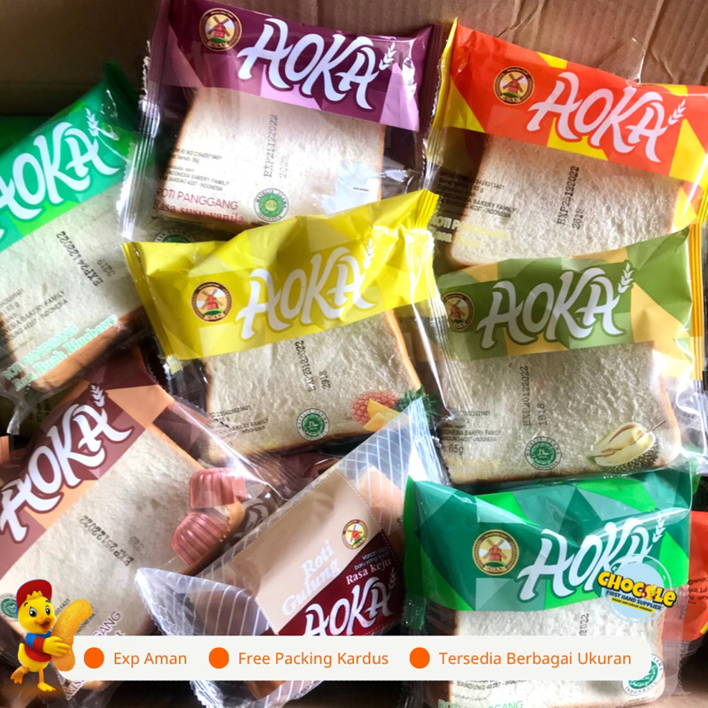 

PROMO 2.2 ROTI AOKA ROTI PANGGANG 65G II PUSAT SNACK COKLAT FROZEN FOOD KILOAN ORIGINAL II CEMILAN INDOFOOD II JABODETABEK