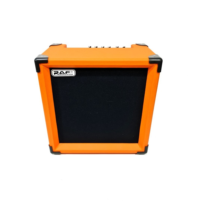 Ampli Gitar dan Bass Akustik Elektrik Merk Raf / Rav Orange Ukuran 10 Inch Murah Jakarta Ada Distorsi Amply Amplifier