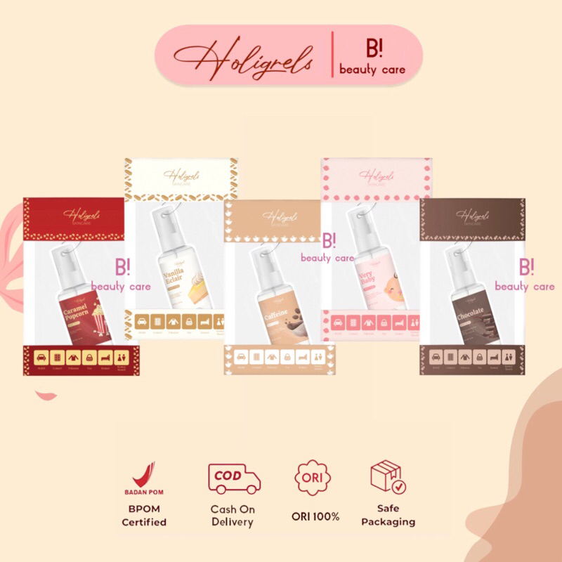 [READY SIAP KIRIM] Holigrels Skincare Air Freshener (Parfum Gantung Holigrels) By Holigrels | Parfum Gantung Vanilla Eclair | Very Baby | Caramel Popcron | Cafeine | Chocolate