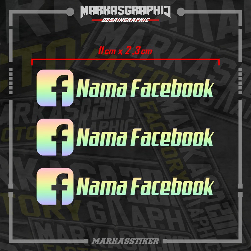 

STIKER CUSTOM NAMA FACEBOOK (HOLOGRAM/PELANGI)