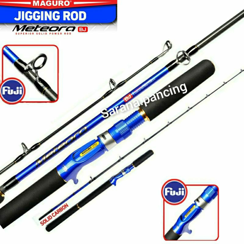 Joran OH Jigging Maguro METEORA BJ Pe 1-3|Pe 2-4|Solid Carbon|Overhead