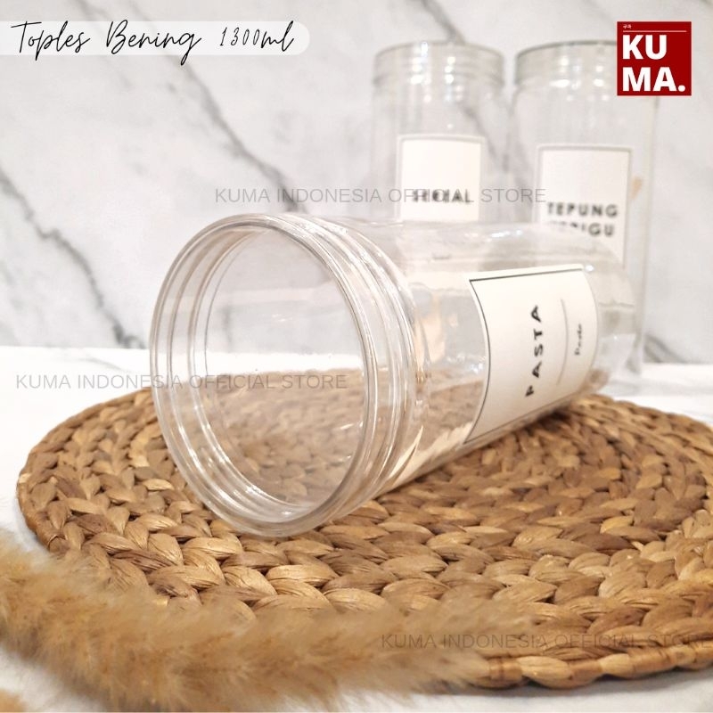 1300ML | TOPLES TEPUNG TEBAL BAHAN PET PLASTIK 1300ML AESTHAETIC KITCHEN ORGANIZER TOPLES BUMBU DAPUR SET CANTIK RAPI