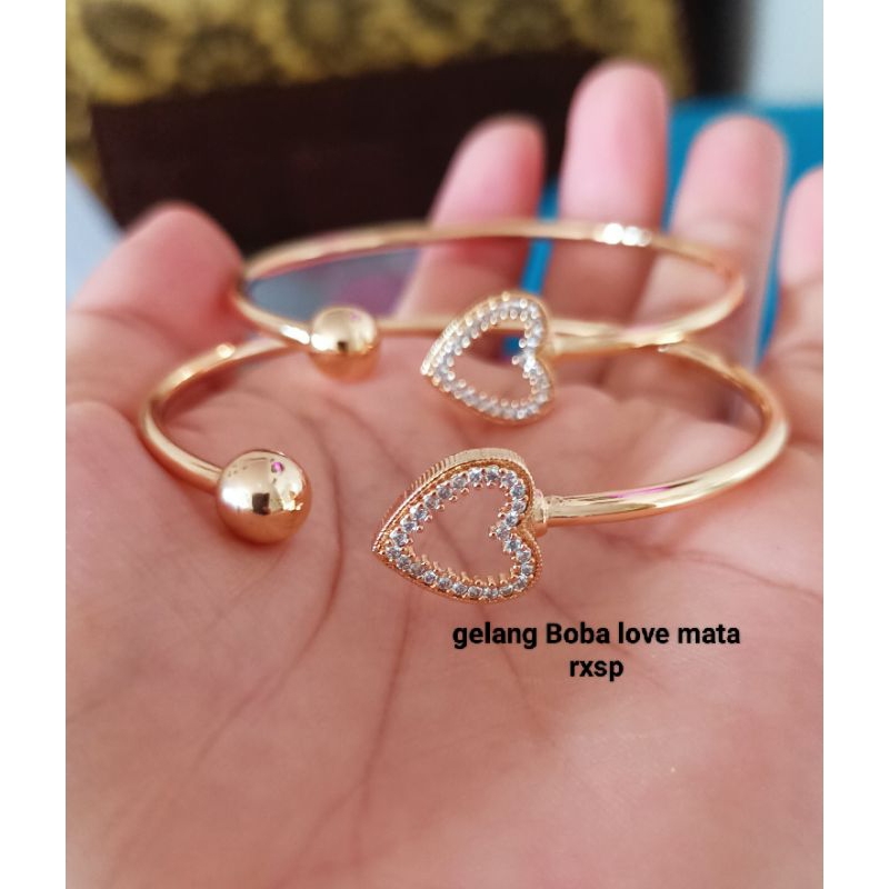 Cincin Boba dan gelang xuping asli cantik,mewah, cocok buat jari kecil atau besar krna free size