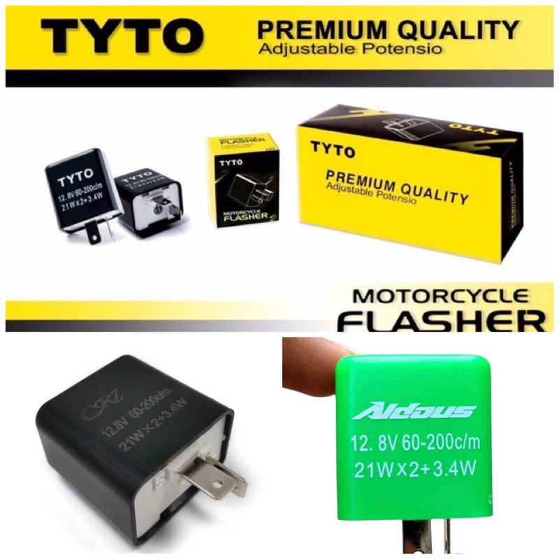 FLASHER SEIN ALDOUS TYTO CR7 bisa Stel Kecepatan Flasher universal motor Honda Yamaha Bebek Matic