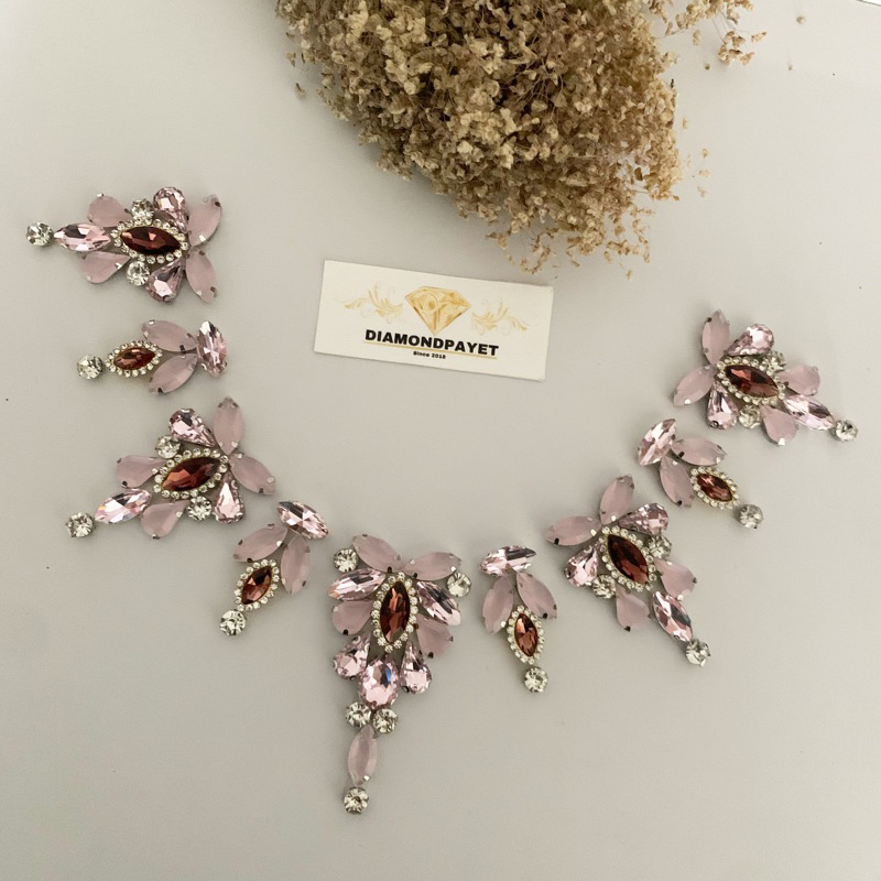 Payet Rangkai leher Pink & doff