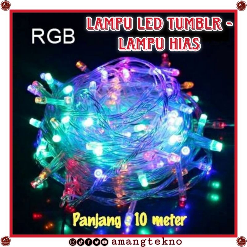 LAMPU LED TUMBLR / LAMPU NATAL / LAMPU HIAS PANJANG 10M