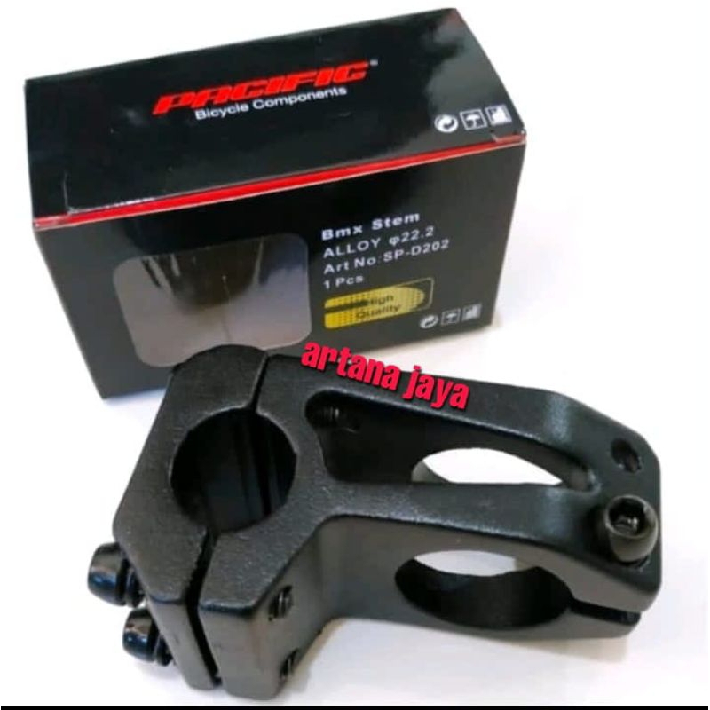 dudukan stang sepeda BMX pacific Alloy hitam sepeda BMX ukuran 20 202spd /penjepit stang sepeda bmx