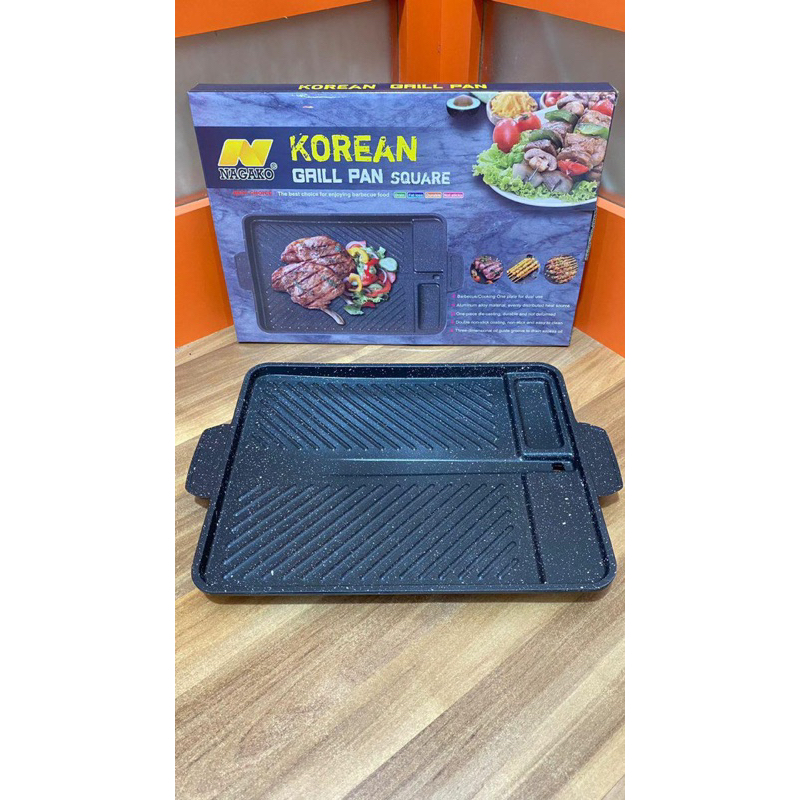 Yakiniku GrillPan Barberque Grill Pan Alat Pemanggang BBQ Non-stick Tempat Pemanggang Daging / Alat 