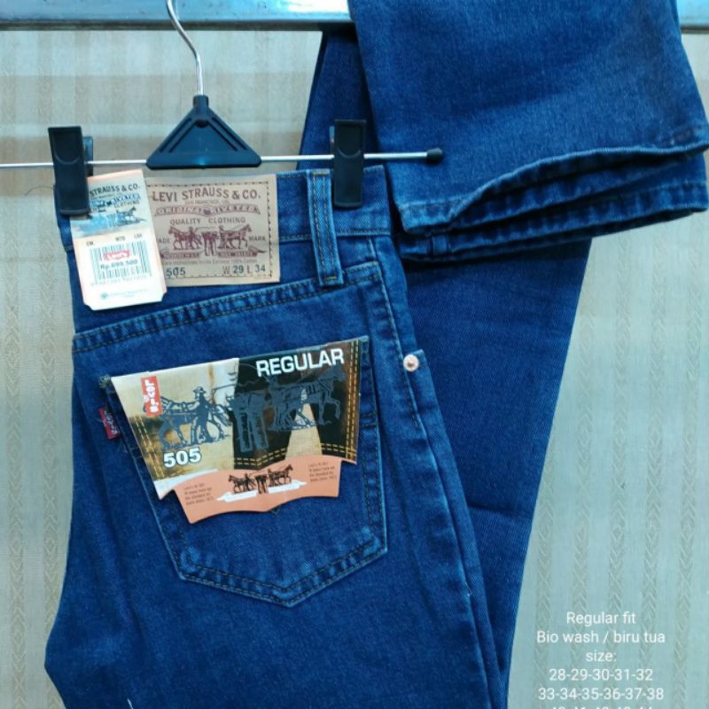 CELANA JEANS COWOK STANDAR REGULER CREAM UKURAN 28 SAMPAI 38